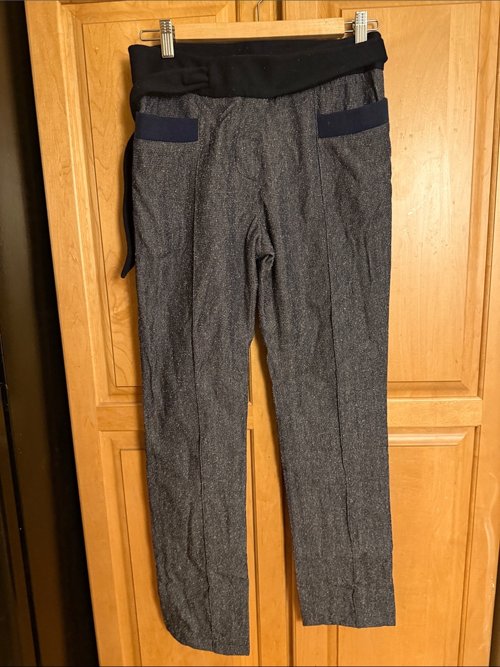 Alexander Wang navy Straight-Leg Pants with navy Waistband